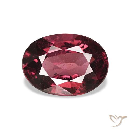 1.01ct vermelho granada rodolita, oval, VS
