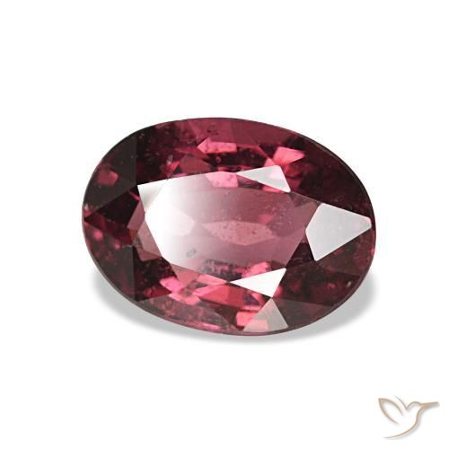 Granada rodolita vermelho natural 1,01ct, corte oval, VS