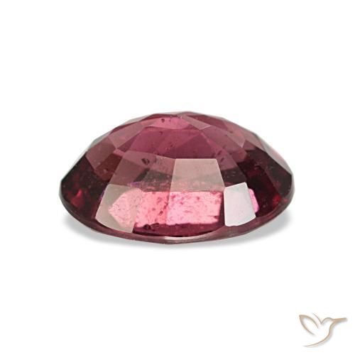 Granada rodolita vermelho natural 1,01ct, corte oval, VS