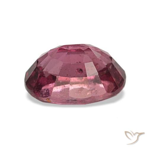 Granada rodolita vermelho natural 1,23ct, corte oval, VS-SI