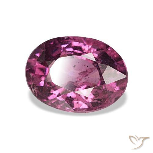 Granada rodolita roxo natural 1,15ct, corte oval, VS-SI