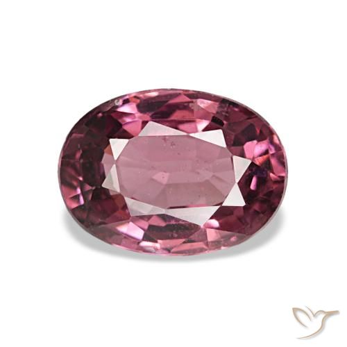 Granada rodolita vermelho natural 0,97ct, corte oval, VS
