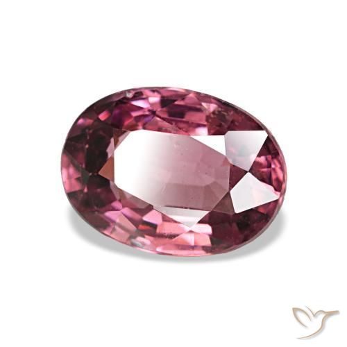 Granada rodolita vermelho natural 0,97ct, corte oval, VS