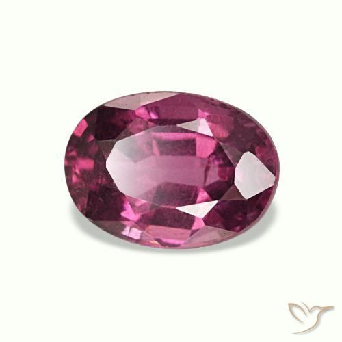 Granada rodolita roxo natural 1,10ct, corte oval, VS