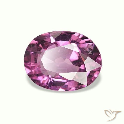 Granada rodolita roxo natural 1,08ct, corte oval, VS