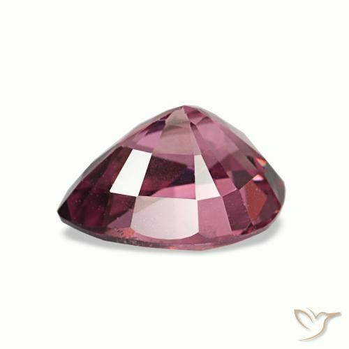 Granada rodolita roxo natural 0,90ct, formato de pêra, VS