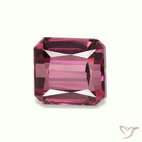 Granada rodolita roxo natural 1,40ct, corte esmeralda, VVS-VS