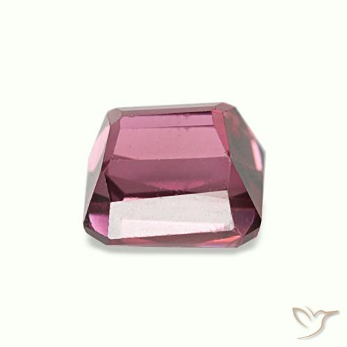Granada rodolita roxo natural 1,40ct, corte esmeralda, VVS-VS