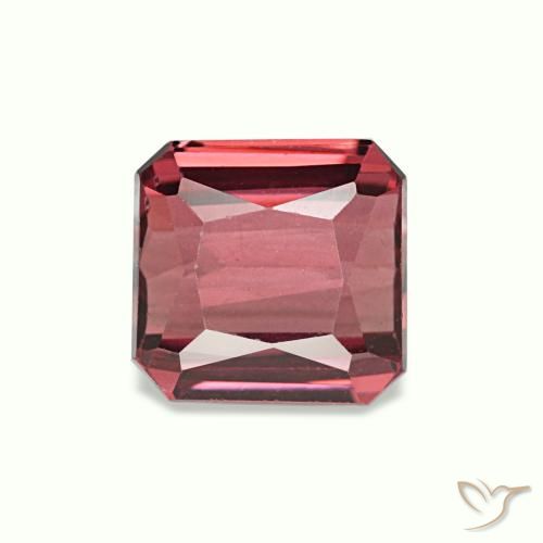 Granada rodolita rosa natural 1,19ct, corte esmeralda, VVS-VS