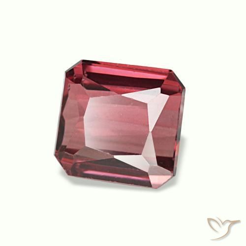 Granada rodolita rosa natural 1,19ct, corte esmeralda, VVS-VS