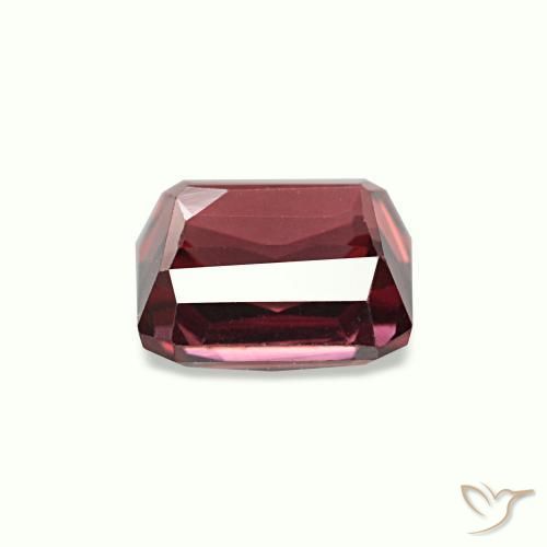 Granada rodolita rosa natural 1,19ct, corte esmeralda, VVS-VS