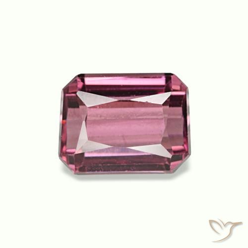 0.86ct vermelho granada rodolita, corte esmeralda, VVS-VS