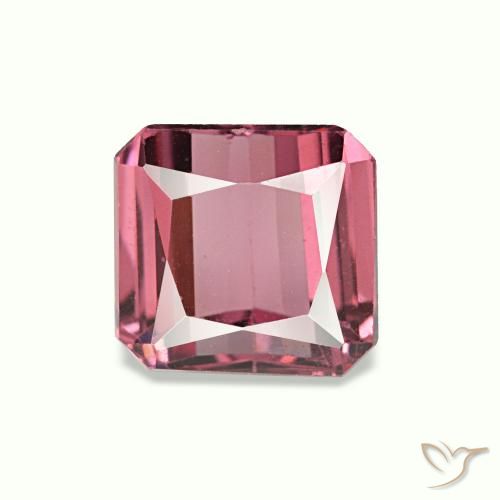 1.24ct vermelho granada rodolita, corte esmeralda, VVS-VS
