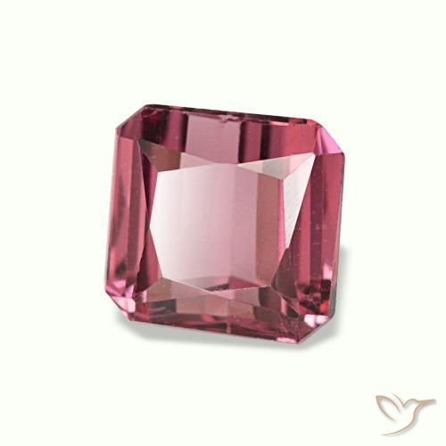 Granada rodolita vermelho natural 1,24ct, corte esmeralda, VVS-VS