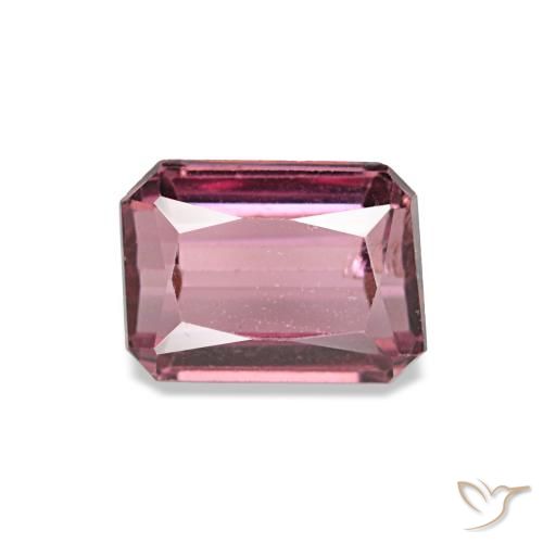 0.89ct vermelho granada rodolita, corte esmeralda, VS