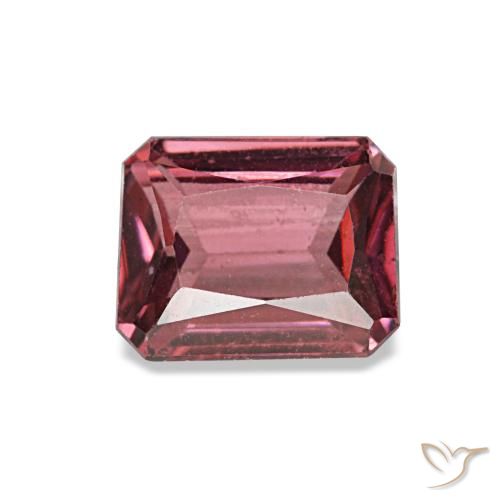 0.93ct vermelho granada rodolita, corte esmeralda, VS