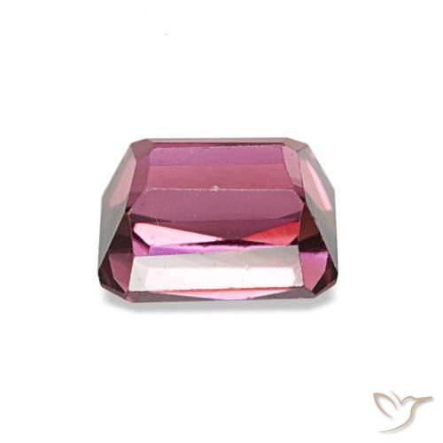 Granada rodolita rosa natural 1,25ct, corte esmeralda, VS