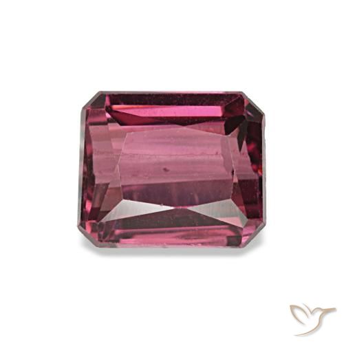 1.27ct rosa granada rodolita, corte esmeralda, VS