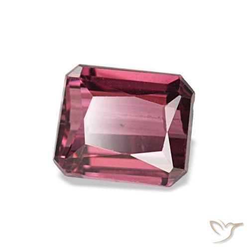 Granada rodolita rosa natural 1,27ct, corte esmeralda, VS