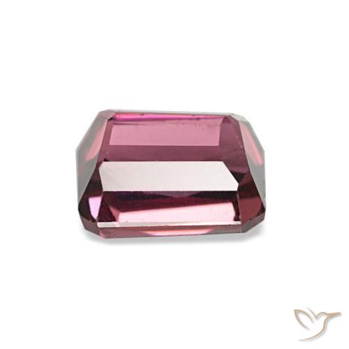 Granada rodolita rosa natural 1,27ct, corte esmeralda, VS