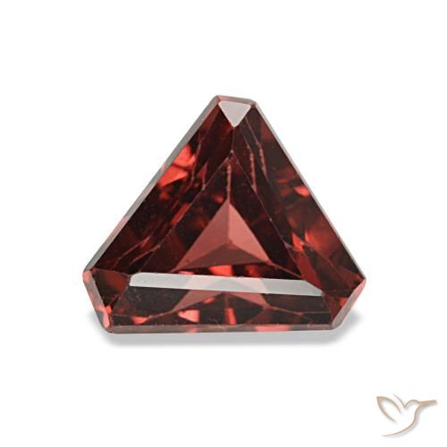 Granada rodolita vermelho natural 1,22ct, forma extravagante, VS