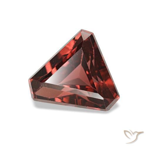 Granada rodolita vermelho natural 1,22ct, forma extravagante, VS
