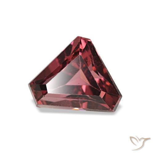 Granada rodolita vermelho natural 0,99ct, forma extravagante, VS