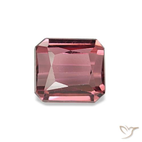 Granada rodolita vermelho natural 0,95ct, corte esmeralda, VVS-VS