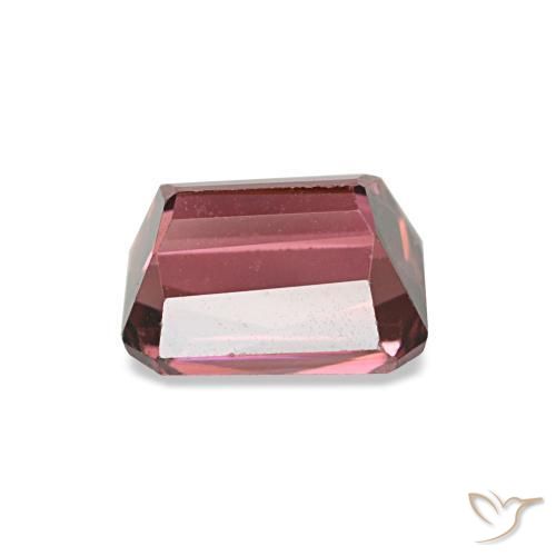 Granada rodolita vermelho natural 0,93ct, corte esmeralda, VVS-VS