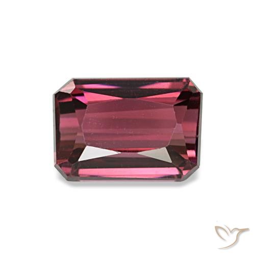 1.44ct vermelho granada rodolita, corte esmeralda, VVS-VS