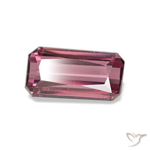 Granada rodolita vermelho natural 1,19ct, corte esmeralda, VVS-VS