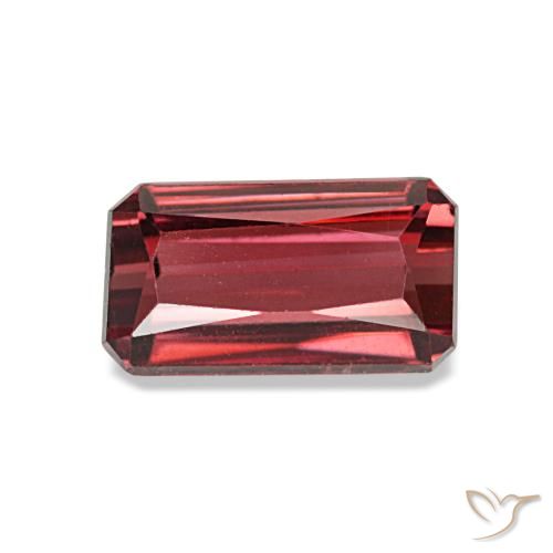1.45ct vermelho granada rodolita, corte esmeralda, VVS-VS