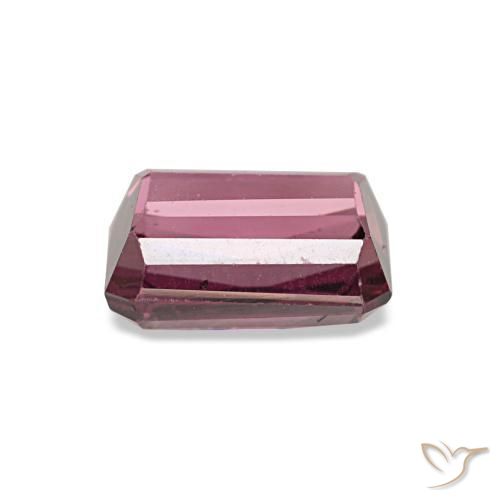Granada rodolita vermelho natural 1,31ct, corte esmeralda, VVS-VS