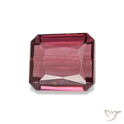0.93ct vermelho granada rodolita, corte esmeralda, VVS-VS