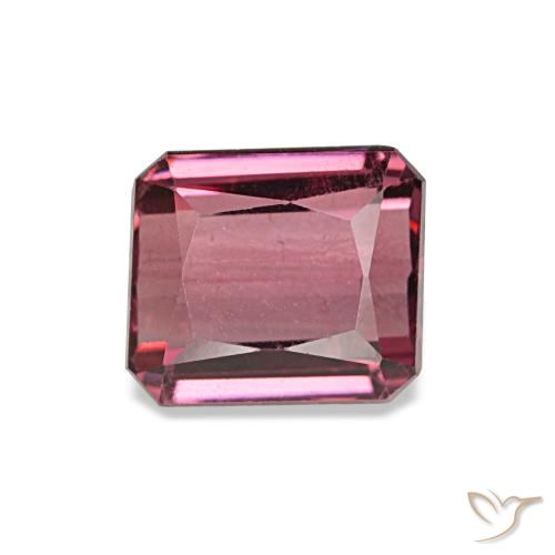 1.43ct vermelho granada rodolita, corte esmeralda, VVS-VS