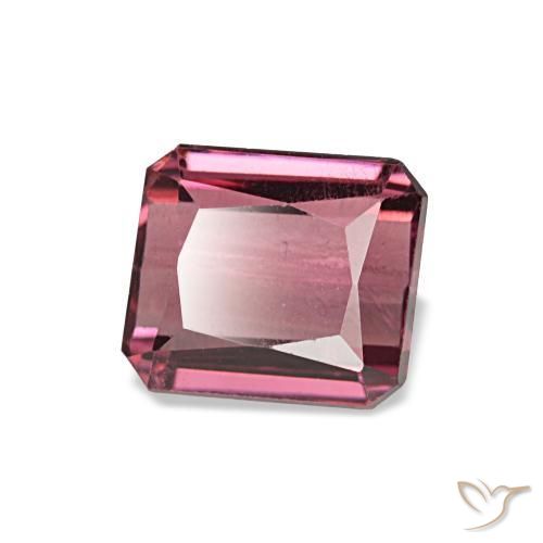 Granada rodolita vermelho natural 1,43ct, corte esmeralda, VVS-VS