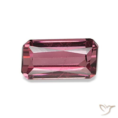 1.10ct vermelho granada rodolita, corte esmeralda, VS
