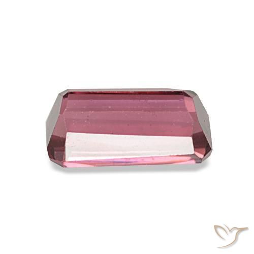 Granada rodolita vermelho natural 1,10ct, corte esmeralda, VS