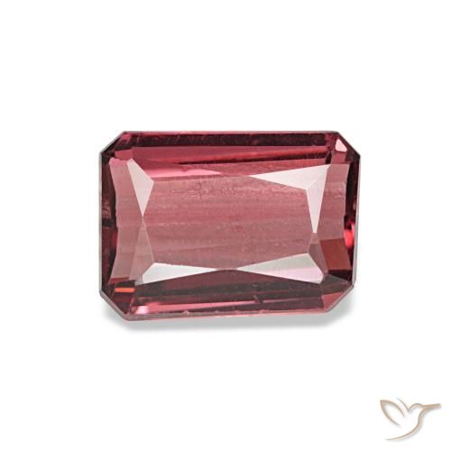 1.14ct vermelho granada rodolita, corte esmeralda, VS