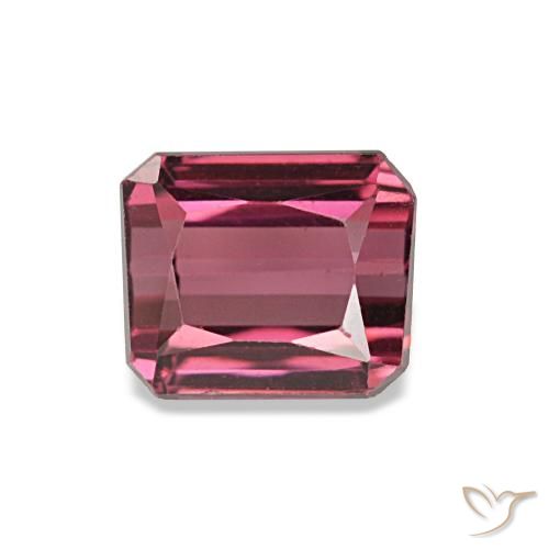 1.39ct vermelho granada rodolita, corte esmeralda, VVS-VS