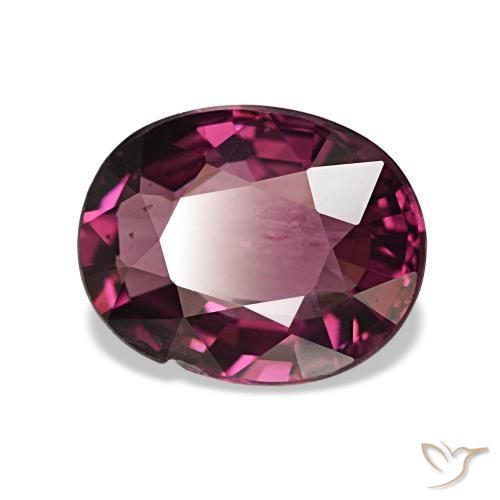 Granada rodolita roxo natural 2,83ct, corte oval, SI