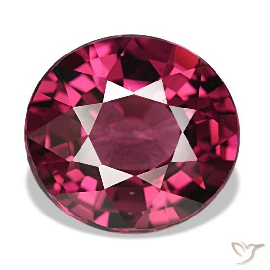 5.33ct vermelho granada rodolita, oval, VVS