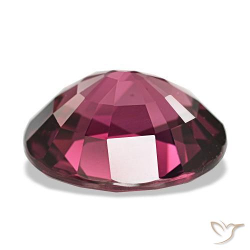 Granada rodolita vermelho natural 5,33ct, corte oval, VVS