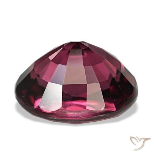 Granada rodolita vermelho natural 5,27ct, corte oval, VVS
