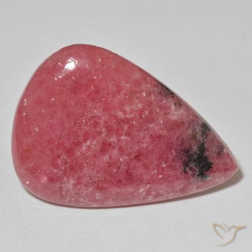 Rodonita Vermelho Natural 32.53ct, Formato de pêra, Opaco