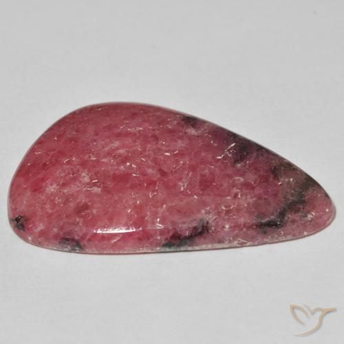 Rodonita Multicolorido Natural 30.82ct, Formato de pêra, Opaco