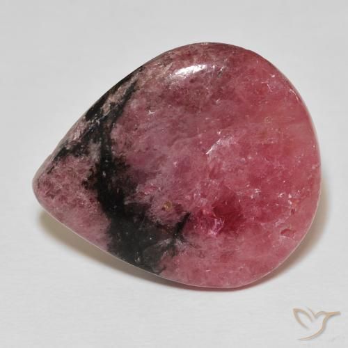 Rodonita Multicolorido Natural 31.56ct, Formato de pêra, Opaco
