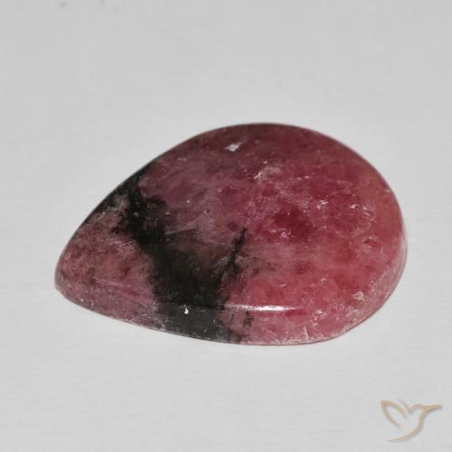 Rodonita Multicolorido Natural 31.56ct, Formato de pêra, Opaco