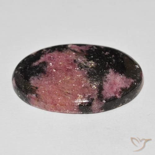 Rodonita Multicolorido Natural 60.24ct, oval, Opaco