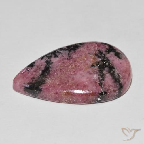Rodonita Multicolorido Natural 45.92ct, Formato de pêra, Opaco